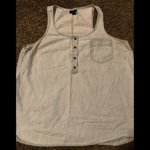 GAP XL WASHED OUT DENIM POCKET TANK